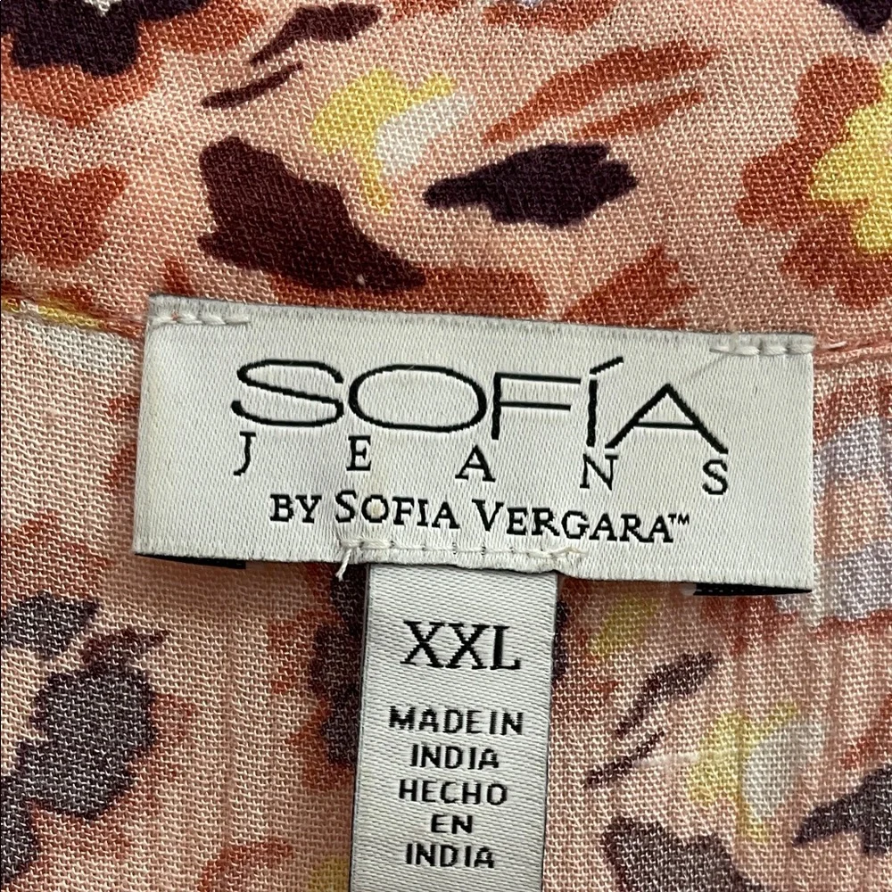 Sofia by Sofia Vergara Peach Floral Maxi Full Wrap Dress - Picture 2 of 9